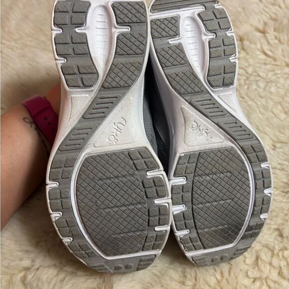 Ryka Gray Athletic Slip-On Shoes with Elastic Panels - Picture 6 of 7